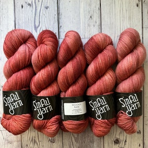 Delicate Rose | Pink Yarn | Hand Dyed Yarn | Fingering Weight | 85/15 SW/Nylon | Merino wool