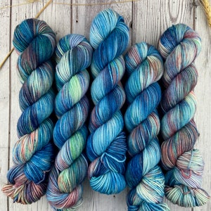 Julieta | Hand Dyed Yarn | 100% SW DK | Blue Yarn | DK weight | 4 Ply