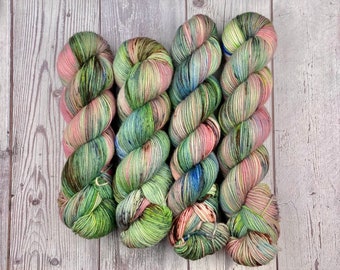 Hummingbird | Hand dyed yarn | Yarn | Sock Yarn | Doll Making Yarn | Knitting | 4 ply skein