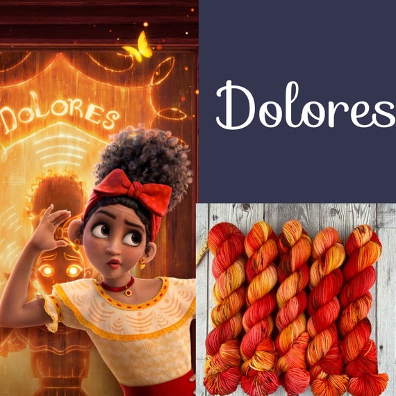 Dolores | Hand Dyed Yarn | Red Yarn | 4 ply | Encanto | Dk Weight | 100% SW merino