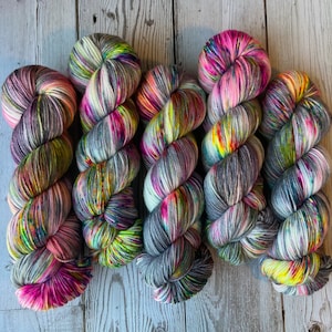 Northern Lights | Knitting Yarn | Light Weight Hand Dyed Yarn |  Merino Wool Yarn | Rainbow Yarn