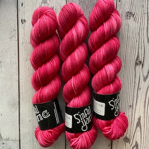 Princess Pink | Hand Dyed Yarn | Super wash merino | Merino wool | DK Weight Yarn | 4 Ply | Tonal Yarn | Semi Solid Yarn