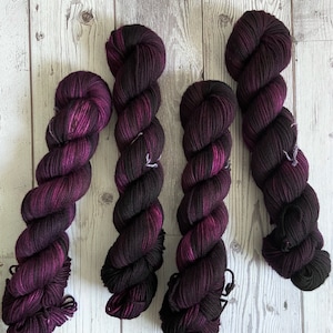Purple People Eater | DK weight yarn | hand dyed yarn | 100% Super wash merino wool | purple yarn