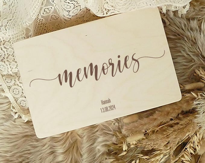 Erinnerungskiste, Baby, personalisiert, Geschenk zur Geburt, schlicht, Hochzeit, Reise, Kindheitserinnerungen, FSC Zertifitiert