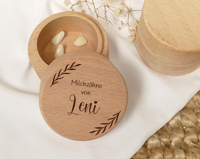 Personalized milk tooth box, tooth box, tooth box with name, milk teeth, box, tooth fairy, wooden box, wobbly tooth gift, rainbow, heart, fairy