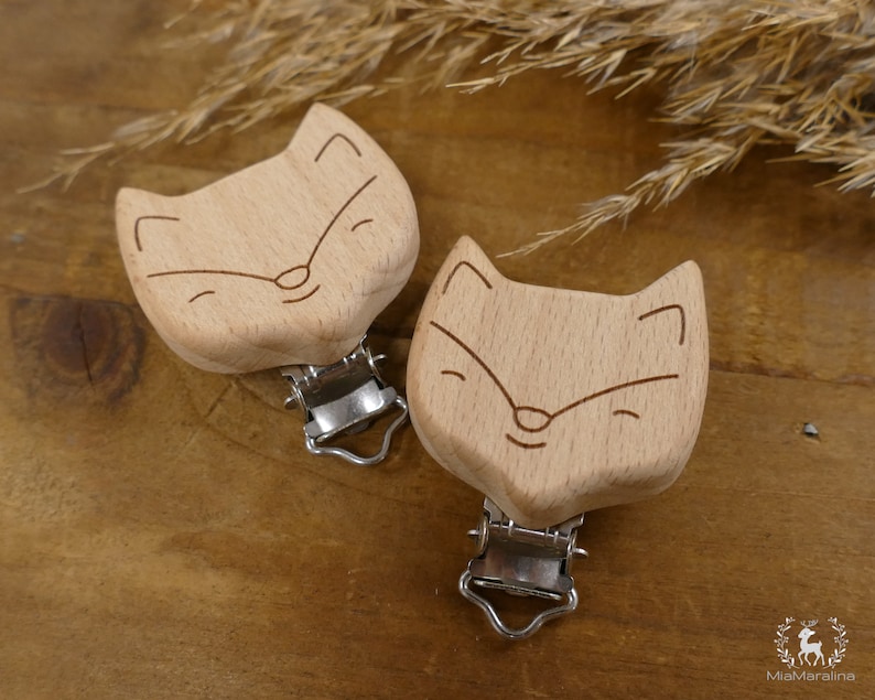 Wooden clips, clips, motif clip, clasp image 4