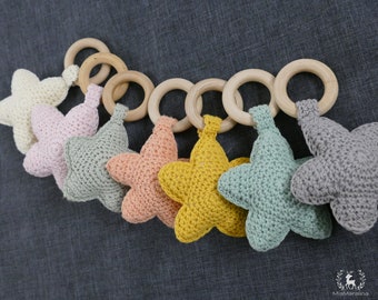 Pendant, crochet star, star, crocheted