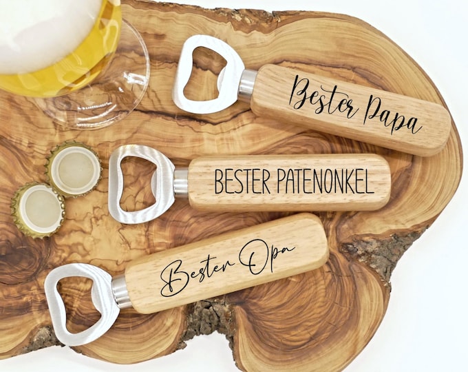 Personalized bottle opener, Father's Day gift, wood, personalized bottle opener, Father's Day gift, stainless steel, gift for men