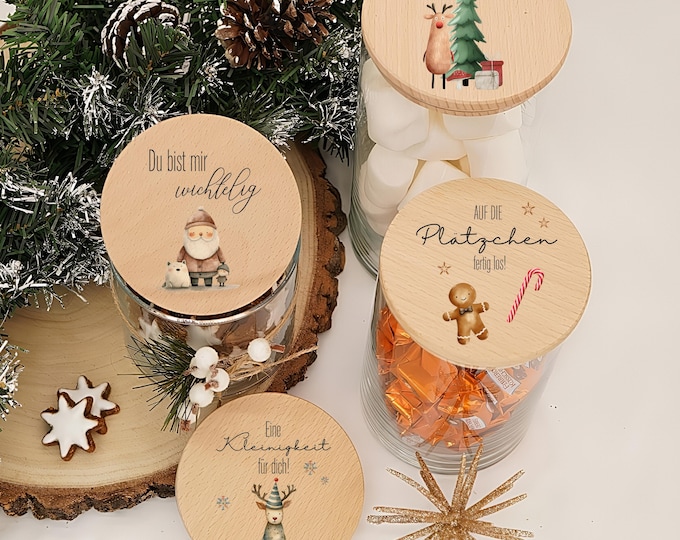 Personalized storage jar | Secret Santa gift for a colleague | Christmas gift | Candy jar | Cash gift | Christmas present | Thank you