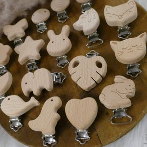 Wooden clips, clips, motif clip, clasp image 7