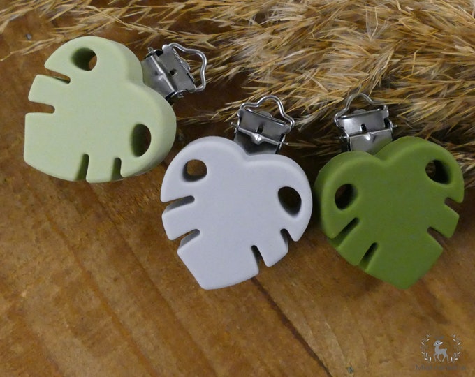 Silikonclips, Clips, Blatt, Monstera, Verschluss