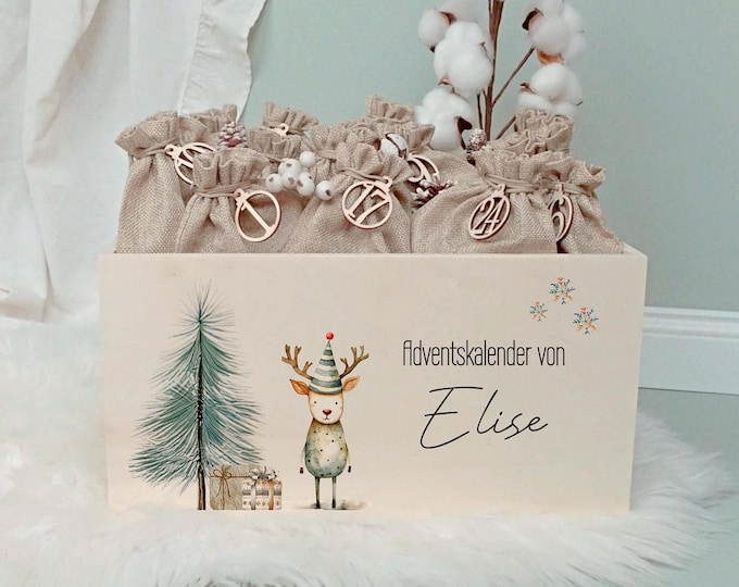 Advent calendar, children, self-filling bags, Advent box, Advent calendar bags to fill, Advent bags, Christmas