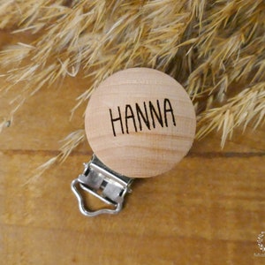 Holzclips, Clips, Motivclip, personalisiert mit Name, Verschluss, 30mm Bild 7