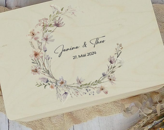 Memory box, personalized, wedding gift, wedding gift, memory box, bridal couple, wooden box for memories, gift box