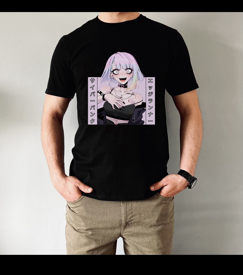 Kawaii Anime Waifu Tshirt Aesthetic Vaporwave Cyberpunk T - Etsy