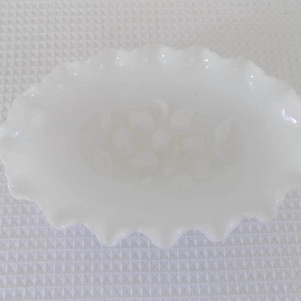 Milk Glass Dish Etsy