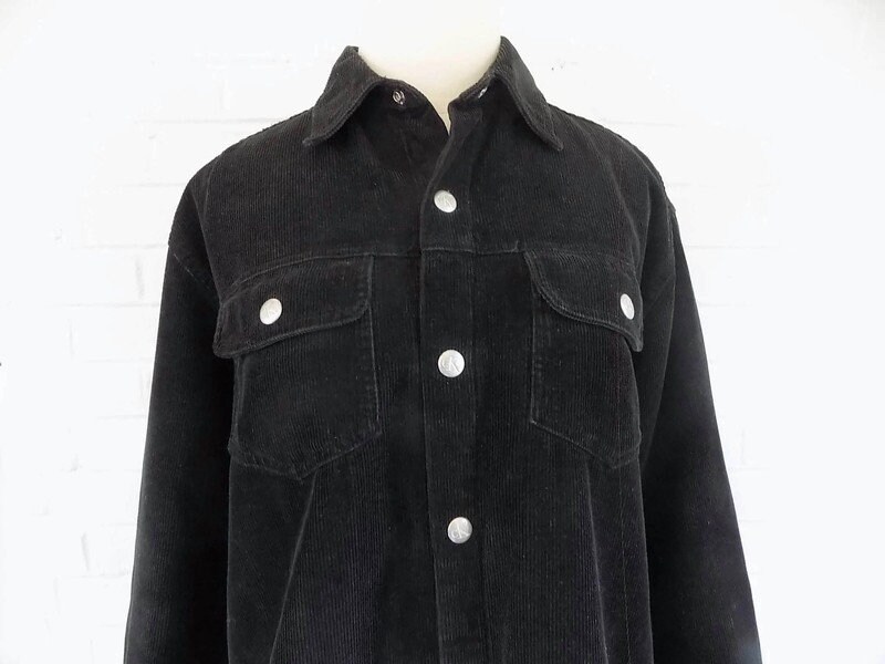 Black Corduroy Jacket - Etsy 格安通販新作 JieDa CORDUROY SHORT JACKET BLACK 1 Gジャン/デニムジャケット