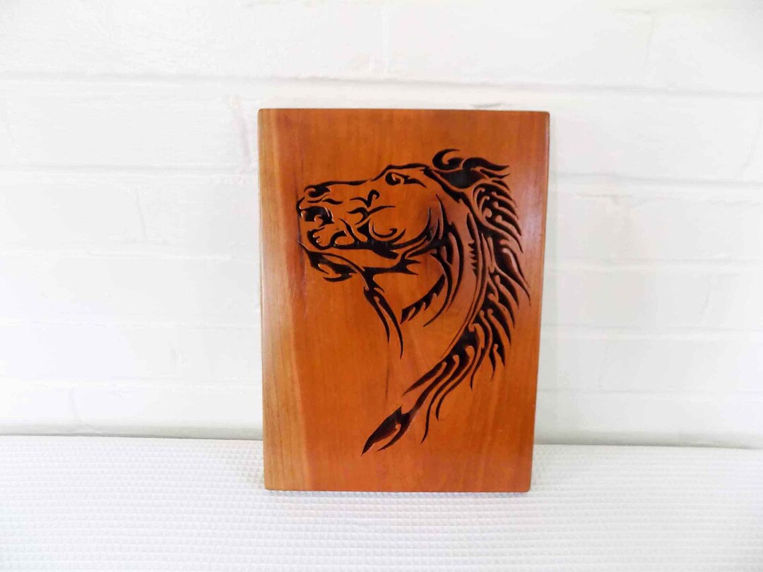 Wood Carved Horse Wall Hanging Wood Carving Vintage Home Decor