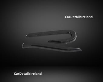 LARGE VW R Black Edition Rear Emblem – Gloss Black 3D Badge