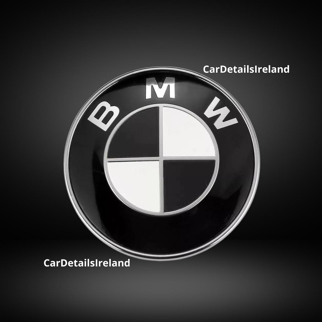 BMW 82mm BONNET BADGE Black Hood Emblem - Etsy UK