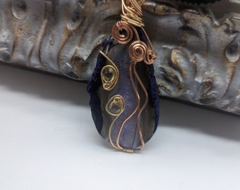 Purple agate pendant | renn faire jewelry | costume jewelry | statement piece | wizard necklace | warlock necklace | dnd cosplay