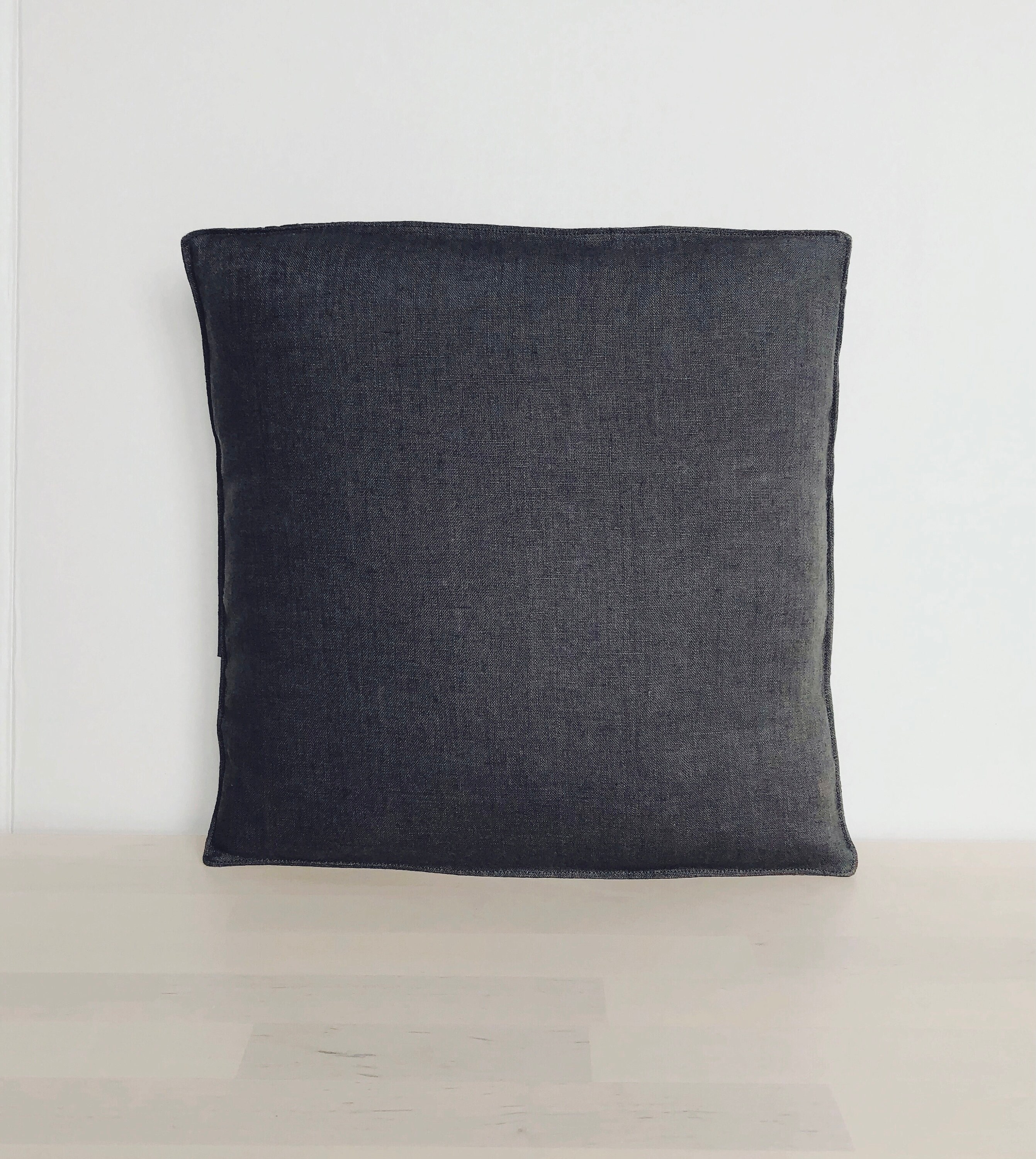 Charcoal Grey Linen Cushion Cover Etsy