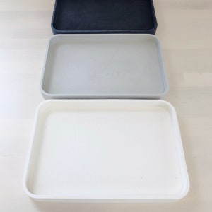 Bandeja retangular de concreto Jesmonite | Bandeja de mesa | Prato moderno | Bandeja de exibição de velas | Armazenamento pequeno | Acessórios de mesa | Bandeja coletora |