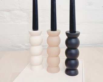 Bubble Style großer Kerzenhalter aus Beton | Jesmonit | Kerzenhalter | Spitzkerzenhalter | Moderne Beton Accessoires | Hochzeitsgeschenk