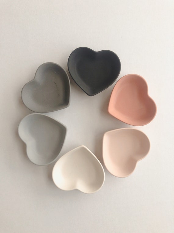 Small Concrete Heart Dish | Ring Dish | Trinket Dish | Hair