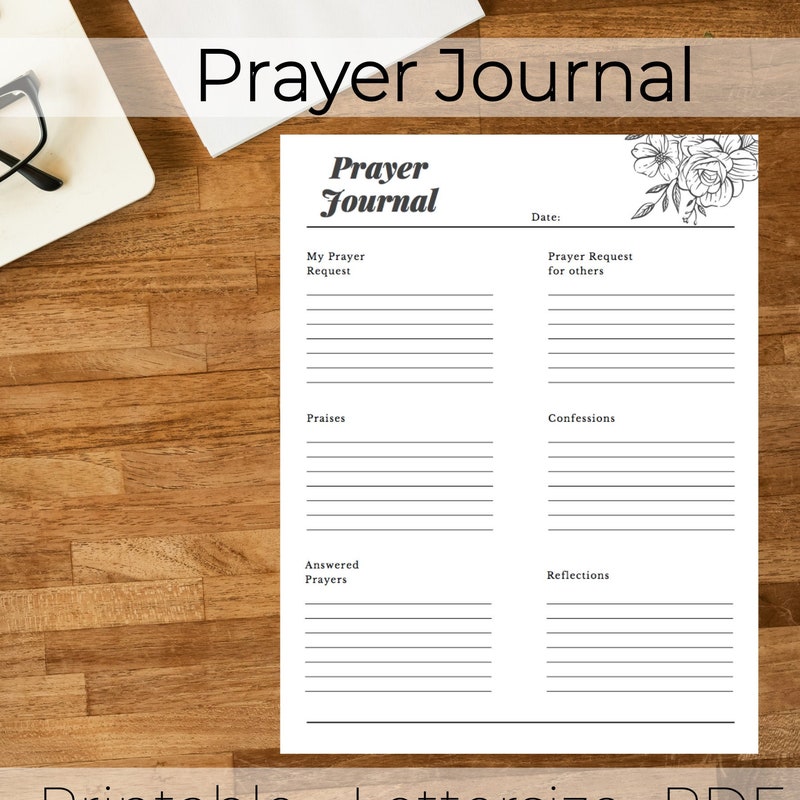 Prayer Journal Printable Etsy Prayer Journal Printable Etsy