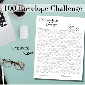 printable 100 envelope challenge tracker printable 100 envelope challenge tracker
