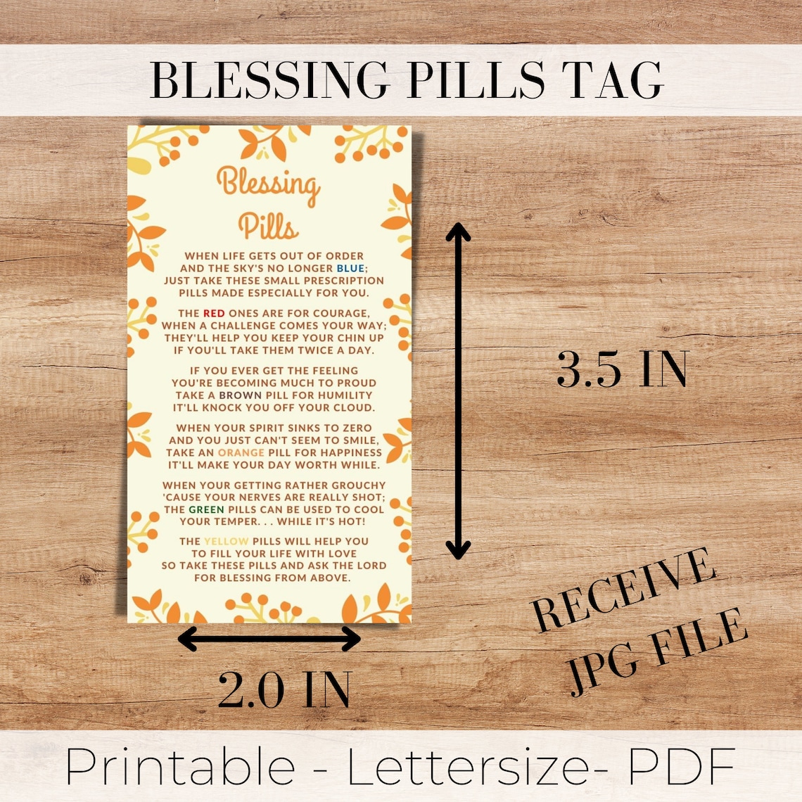 Blessing Pills Tag M amp M Tag Harvest - Il 1140xN.3384645702 Mhp8