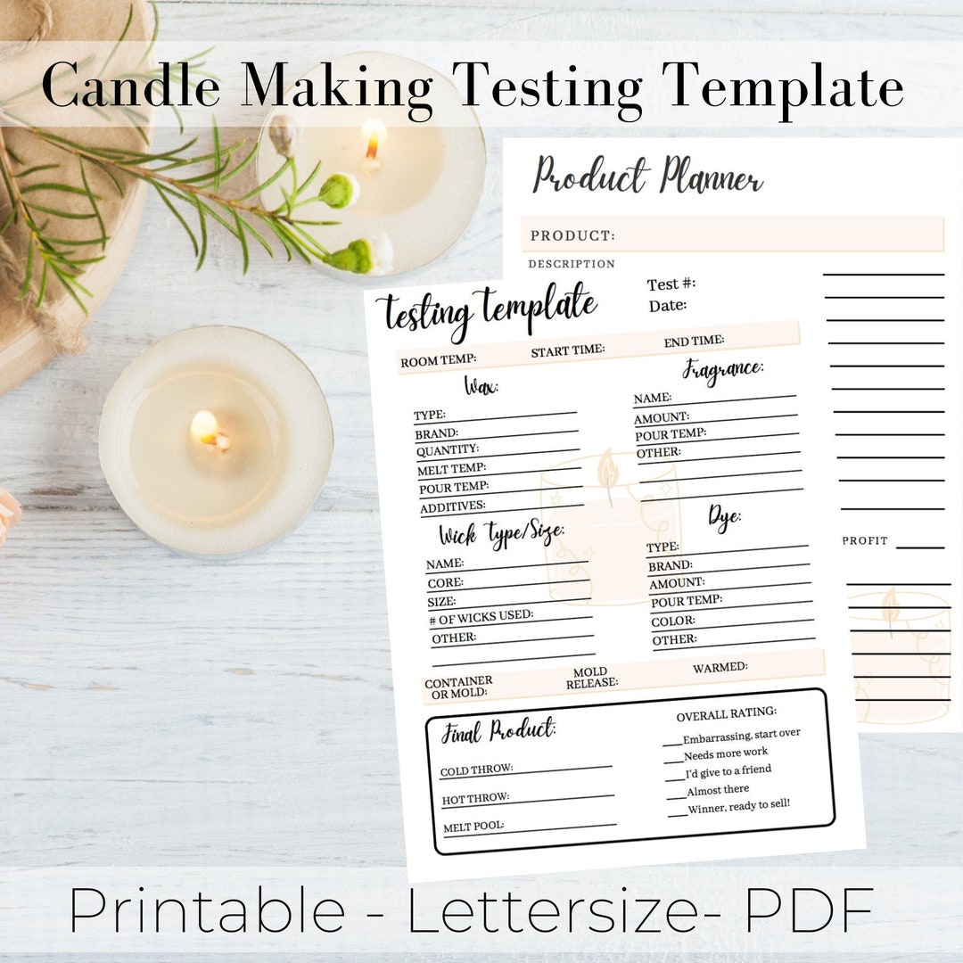Editable Candle Making and Testing Label Template – 413 Studio