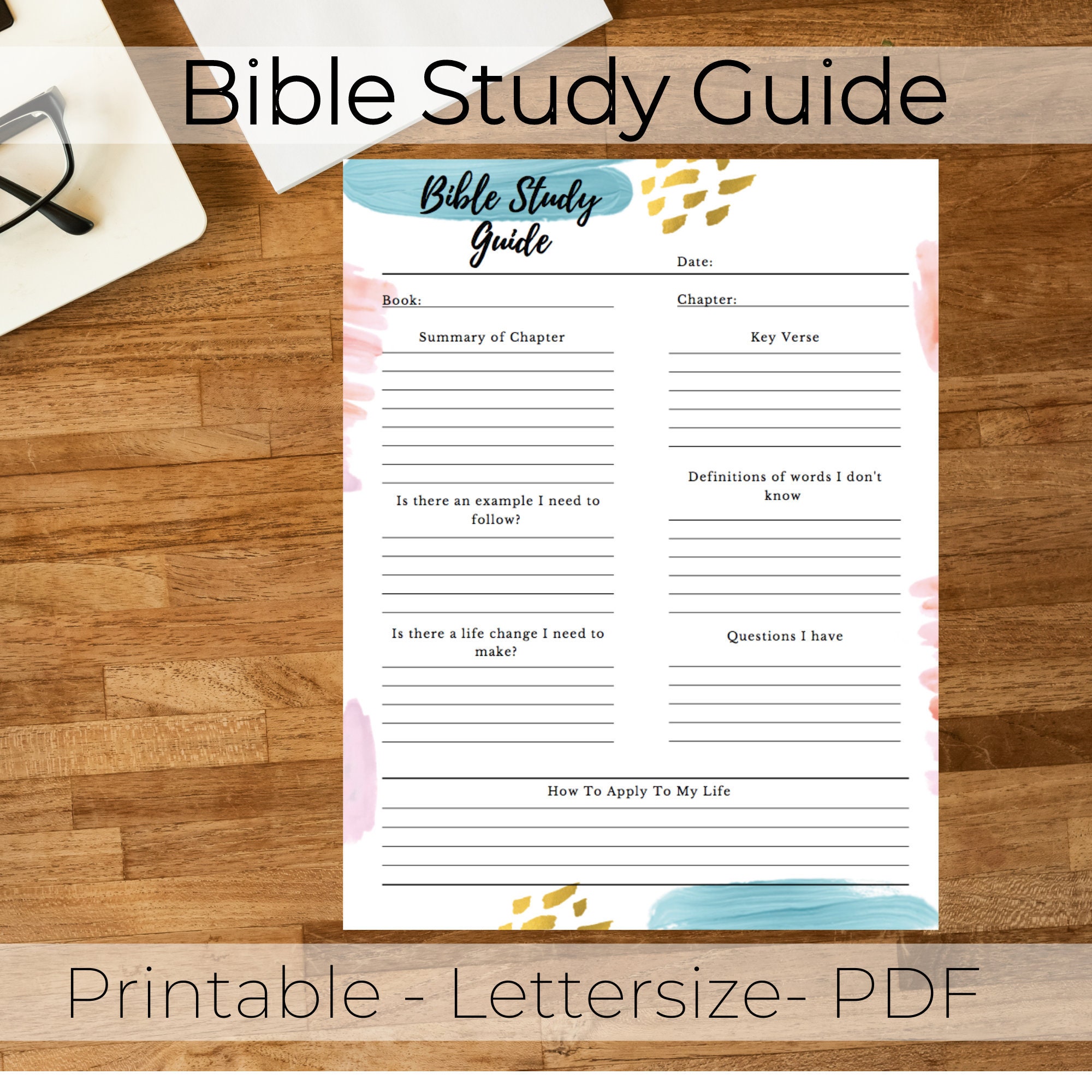 Bible Study printable Bible Study Guide Bible Planner | Etsy