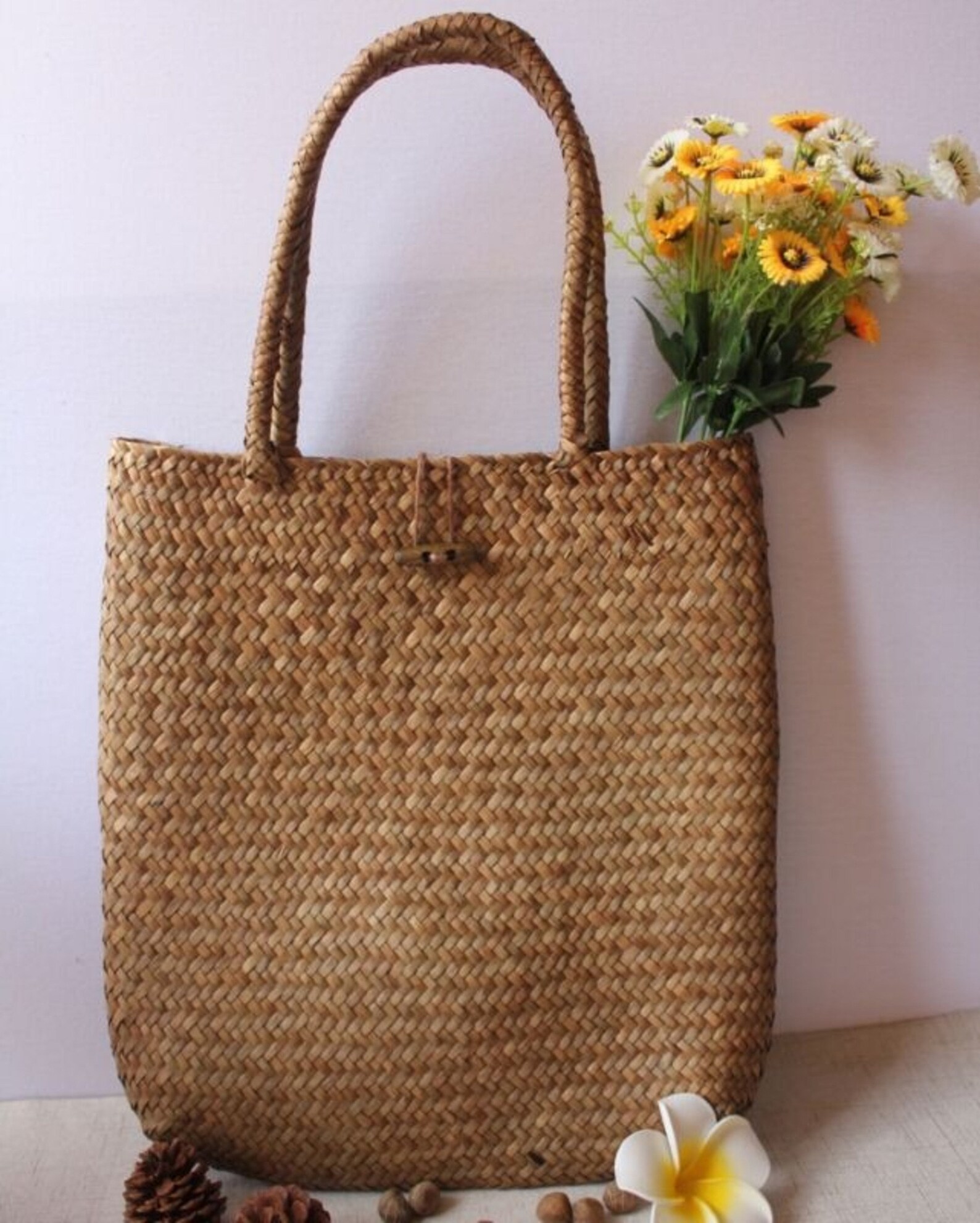 Handmade Rattan woven bag large capacity bag big rattan Etsy