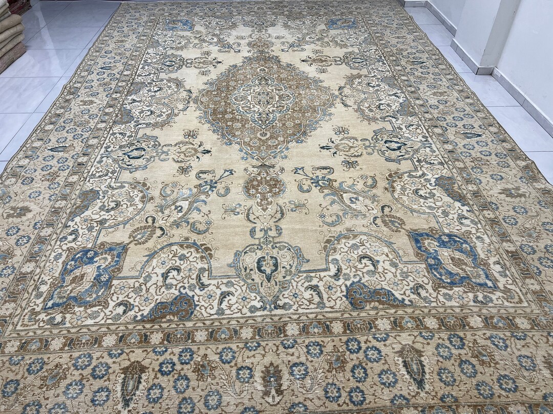 10.6x16 Extra Large Very Long Neutral Turkish Rug,oversize Oushak ...