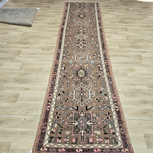 3x12 Turkish Runner rug, Turkish Vintage Runner Rug, Oushak Runner Rug, Antique Runner Rug, Hallway Runner Rug, 3x12 Runner Rug