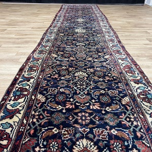 Extra Long Antique  Runner Rug 3x15.6 feet, Turkish rug runner,Long  Oushak Runner Rug,Farmhouse Vintage decor runner rug, Hallway runner