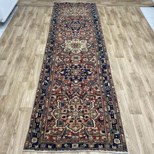 3x11 Turkish Vintage  Runner Rug,Oushak Hallway Runner Rug, Antique Runner Rug, Narrow Rug,Handmade Persian Runner Rug,Handknotted Runner