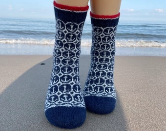 Socks knitting instructions / anchor socks pattern / knitting pattern / knitting instructions socks