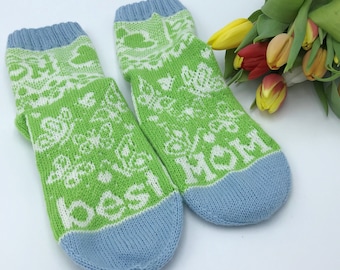 Instruções de tricô de meias / Padrão BEST MOM-Socks / meias de tricô / padrão de tricô / meias de instruções de tricô