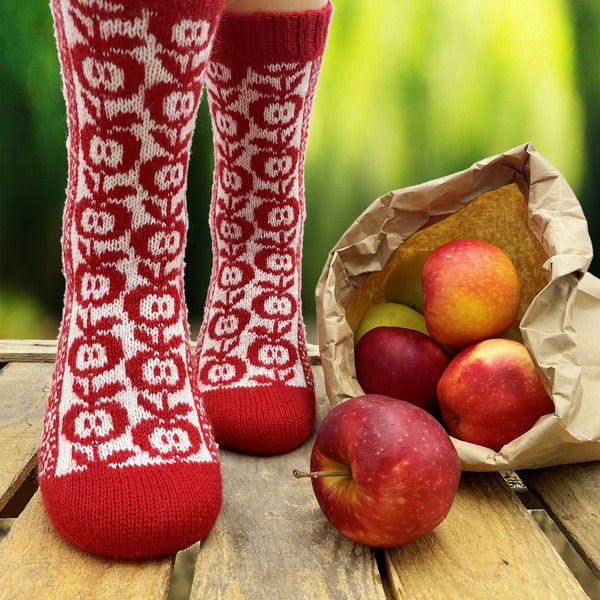 Socken-Strickanleitung / Sweet-Apple-Socks Pattern / Socken stricken / knitting pattern / Strickanleitung Socken / Socks pattern