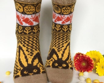 Instruções para tricotar meias / Padrão HOPP-HOPP-Socks / Tricotando meias / padrão de tricô / Instruções para tricotar meias