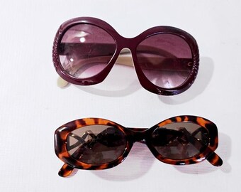 Lunettes De Soleil Vintage Bolle Diana - Monture Noire PC, Verres Marron Polycarbonate - Neuf Sans étiquettes - Fabriqué En France