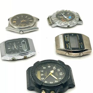 Lot Of Boy Casio Orient More Collection Parts Repair Scrap Not Working Watches