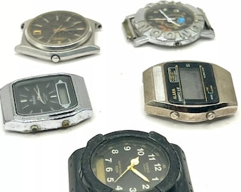 Lot Of Boy Casio Orient More Collection Parts Repair Scrap Not Working Watches
