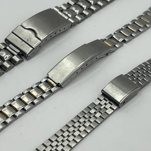 Vintage Lot 3 Collection Stainless Steel For Parts Or Repair Scrap Watch Bands