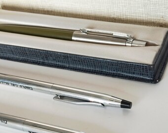 Vintage Parker Cross Pen Set: Imperial Fountain Pen, Ballpoint