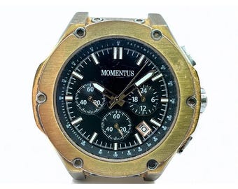 Momentus Men's Massive Chronograph Watch Quartz Movement Wristwatch 47mm