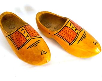 アンティークの手作りオランダ製木靴、本物の木靴、本物の木靴、19世紀